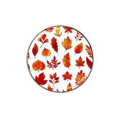 Autumn Pattern Hat Clip Ball Marker (4 Pack) by designsbymallika