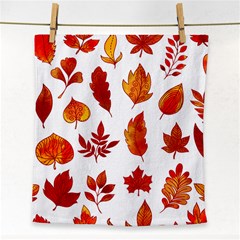 Autumn Pattern Face Towel by designsbymallika