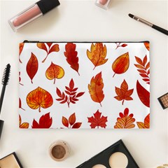 Autumn Pattern Cosmetic Bag (large) by designsbymallika