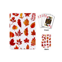 Autumn Pattern Playing Cards Single Design (mini) by designsbymallika