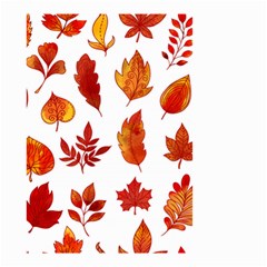 Autumn Pattern Small Garden Flag (two Sides) by designsbymallika