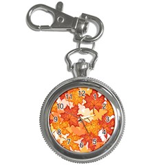 Autumn Leaves Pattern Key Chain Watches by designsbymallika