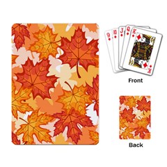 Autumn Leaves Pattern Playing Cards Single Design (rectangle) by designsbymallika