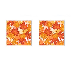 Autumn Leaves Pattern Cufflinks (square) by designsbymallika