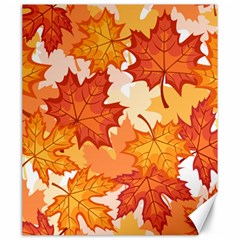 Autumn Leaves Pattern Canvas 20  X 24  by designsbymallika