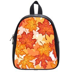 Autumn Leaves Pattern School Bag (small) by designsbymallika