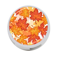 Autumn Leaves Pattern 4-port Usb Hub (two Sides) by designsbymallika