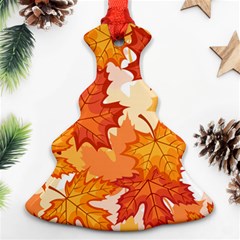 Autumn Leaves Pattern Ornament (christmas Tree)  by designsbymallika