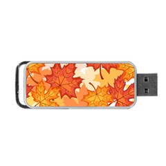 Autumn Leaves Pattern Portable Usb Flash (two Sides) by designsbymallika