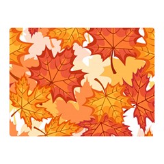 Autumn Leaves Pattern Double Sided Flano Blanket (mini)  by designsbymallika