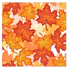 Autumn Leaves Pattern Large Satin Scarf (square)