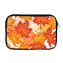 Autumn Leaves Pattern Apple Macbook Pro 17  Zipper Case by designsbymallika