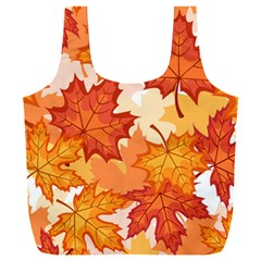 Autumn Leaves Pattern Full Print Recycle Bag (xxxl) by designsbymallika