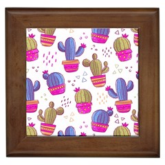 Cactus Love 4 Framed Tile by designsbymallika