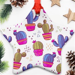 Cactus Love 4 Ornament (star) by designsbymallika