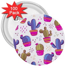 Cactus Love 4 3  Buttons (100 Pack)  by designsbymallika