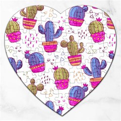 Cactus Love 4 Jigsaw Puzzle (heart) by designsbymallika