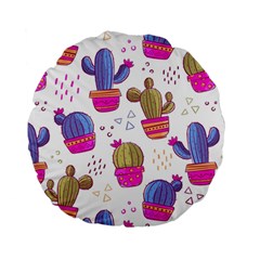 Cactus Love 4 Standard 15  Premium Round Cushions by designsbymallika