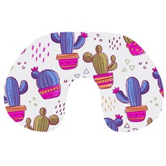 Cactus Love 4 Travel Neck Pillow by designsbymallika