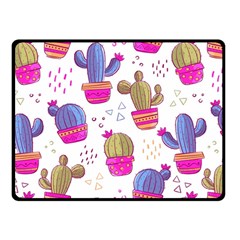 Cactus Love 4 Double Sided Fleece Blanket (small)  by designsbymallika