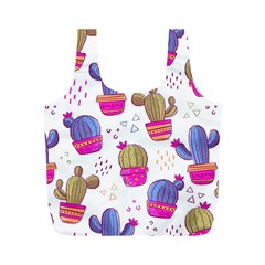 Cactus Love 4 Full Print Recycle Bag (m) by designsbymallika