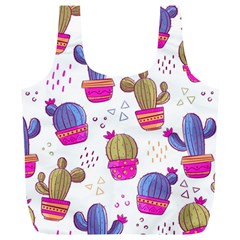 Cactus Love 4 Full Print Recycle Bag (xl) by designsbymallika