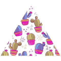 Cactus Love 4 Wooden Puzzle Triangle by designsbymallika