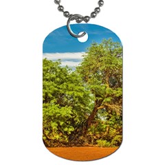 Carob Tree, Talampaya National Park, La Rioja, Argentina Dog Tag (one Side) by dflcprintsclothing