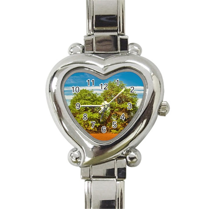 Carob Tree, Talampaya National Park, La Rioja, Argentina Heart Italian Charm Watch