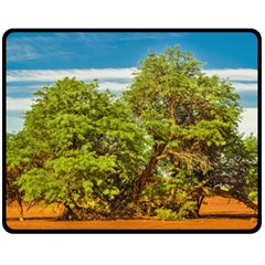 Carob Tree, Talampaya National Park, La Rioja, Argentina Fleece Blanket (medium)  by dflcprintsclothing