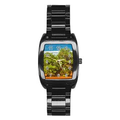 Carob Tree, Talampaya National Park, La Rioja, Argentina Stainless Steel Barrel Watch by dflcprintsclothing