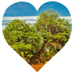 Carob Tree, Talampaya National Park, La Rioja, Argentina Wooden Puzzle Heart by dflcprintsclothing