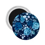 Blue Floral Print  2.25  Magnets Front