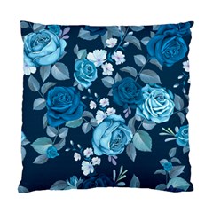 Blue Floral Print  Standard Cushion Case (one Side) by designsbymallika