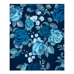 Blue Floral Print  Shower Curtain 60  X 72  (medium)  by designsbymallika