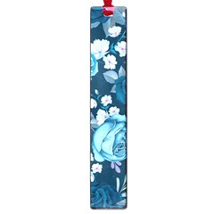 Blue Floral Print  Large Book Marks by designsbymallika