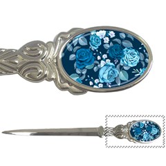 Blue Floral Print  Letter Opener by designsbymallika