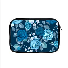 Blue Floral Print  Apple Macbook Pro 15  Zipper Case by designsbymallika