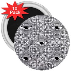 Eye Pattern 3  Magnets (10 Pack)  by designsbymallika