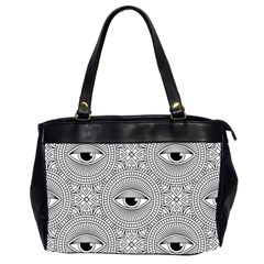 Eye Pattern Oversize Office Handbag (2 Sides) by designsbymallika