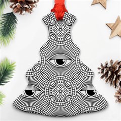 Eye Pattern Christmas Tree Ornament (two Sides) by designsbymallika