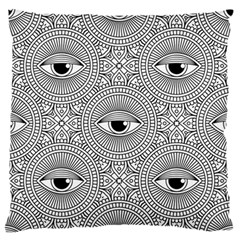 Eye Pattern Large Flano Cushion Case (two Sides) by designsbymallika