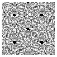 Eye Pattern Large Satin Scarf (square)