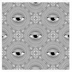 Eye Pattern Large Satin Scarf (Square) Front