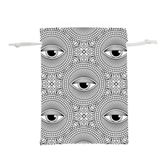 Eye Pattern Lightweight Drawstring Pouch (l) by designsbymallika