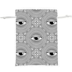 Eye Pattern  Lightweight Drawstring Pouch (xl) by designsbymallika