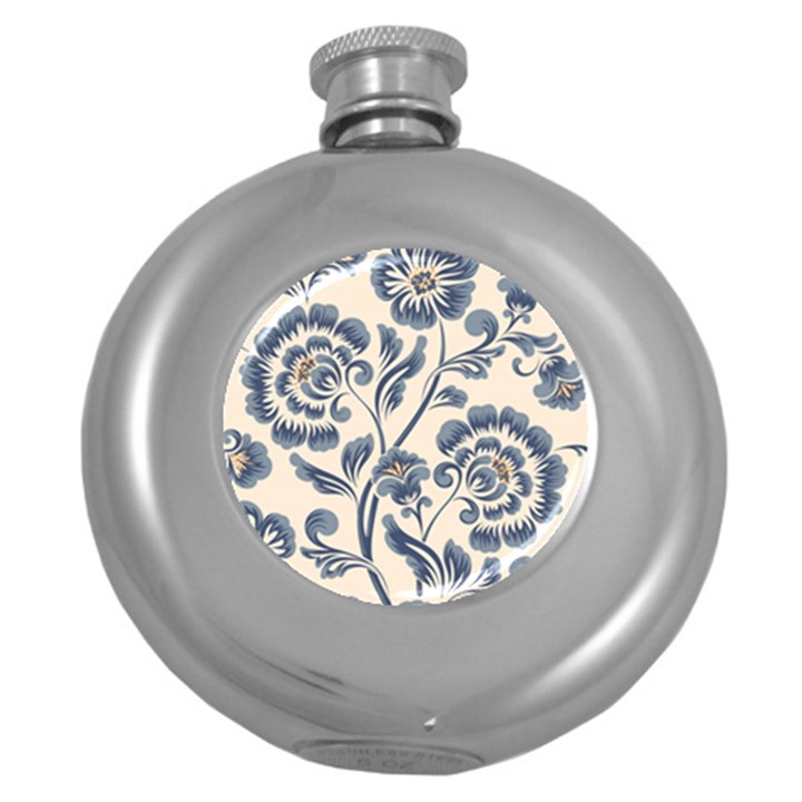 Baatik Print 5 Round Hip Flask (5 oz)