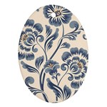 Baatik Print 5 Oval Ornament (Two Sides) Back