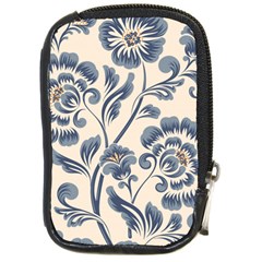 Baatik Print 5 Compact Camera Leather Case by designsbymallika