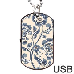 Baatik Print 5 Dog Tag Usb Flash (two Sides) by designsbymallika